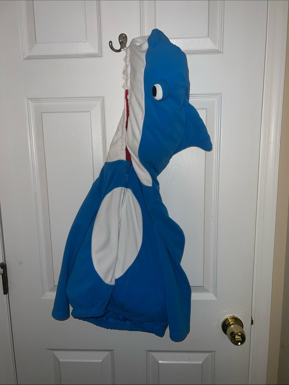 Baby blue shark hoodie jacket zip up - Picture 2 of 3